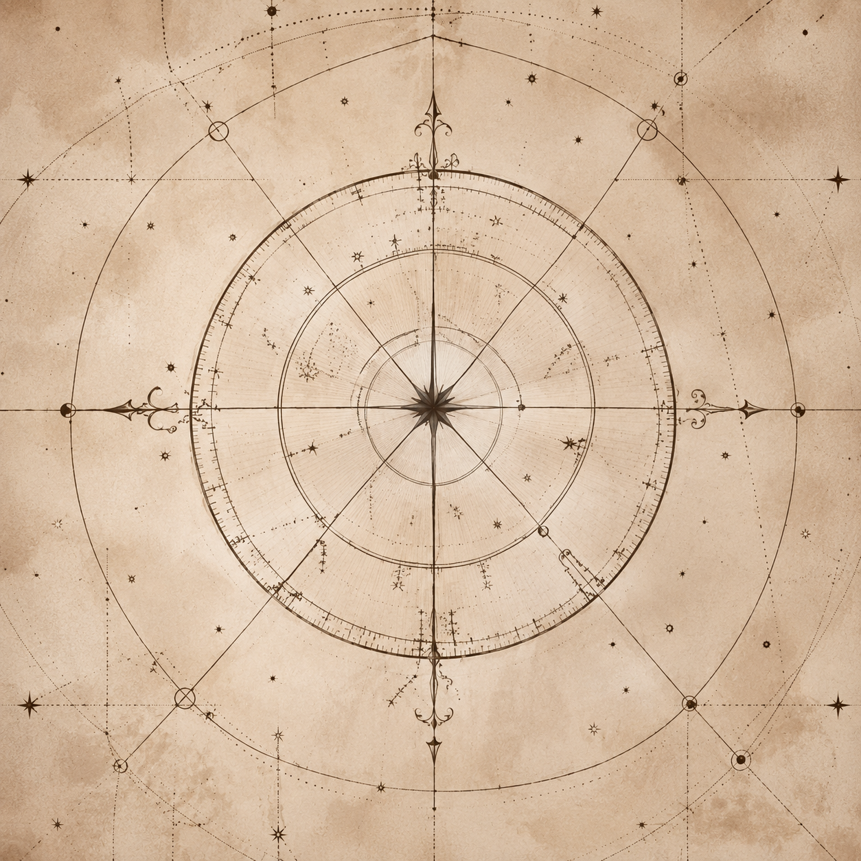 Antique astronomical star chart